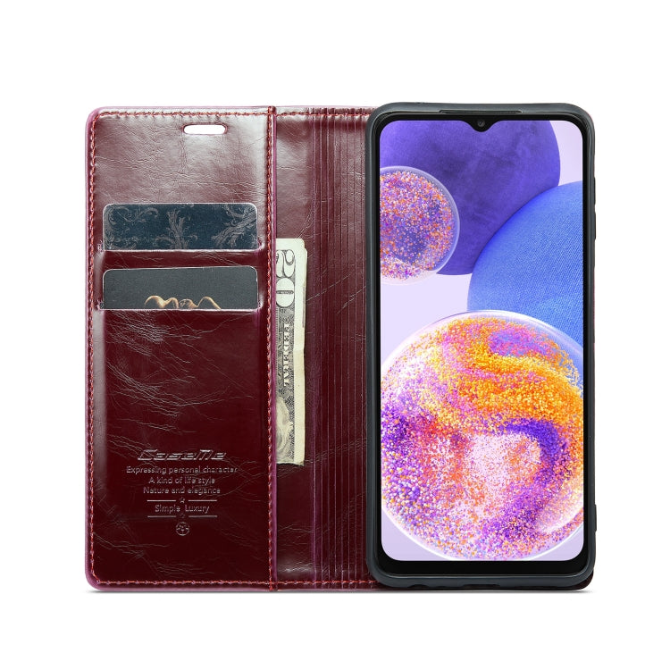 For Samsung Galaxy A23 / M23 CaseMe 003 Crazy Horse Texture Leather Phone Case