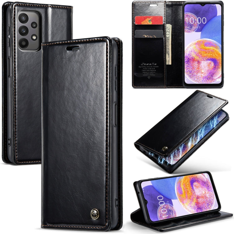 For Samsung Galaxy A23 / M23 CaseMe 003 Crazy Horse Texture Leather Phone Case