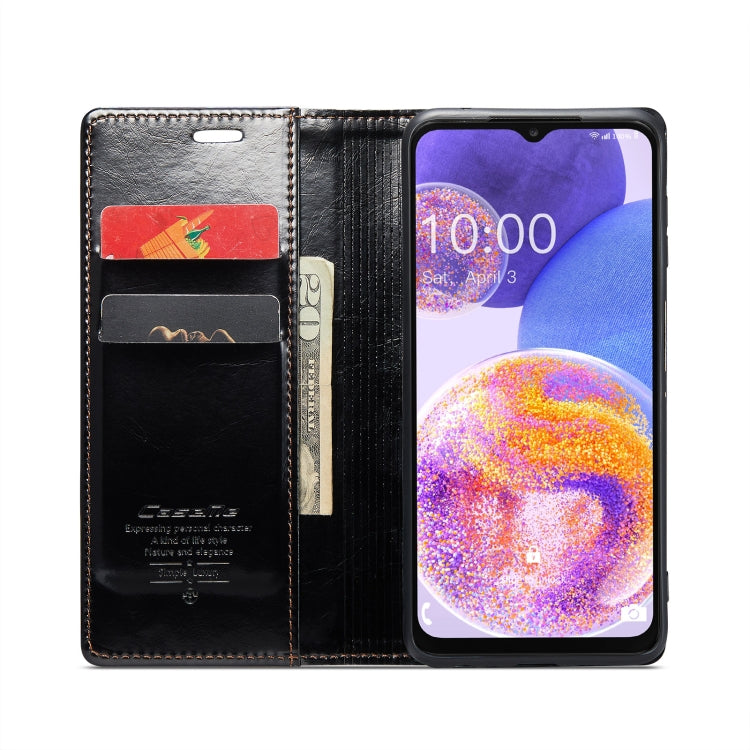 For Samsung Galaxy A23 / M23 CaseMe 003 Crazy Horse Texture Leather Phone Case