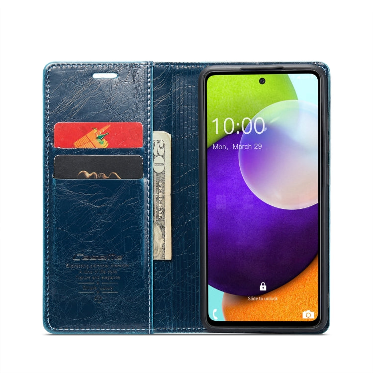 For Samsung Galaxy A52 CaseMe 003 Crazy Horse Texture Leather Phone Case