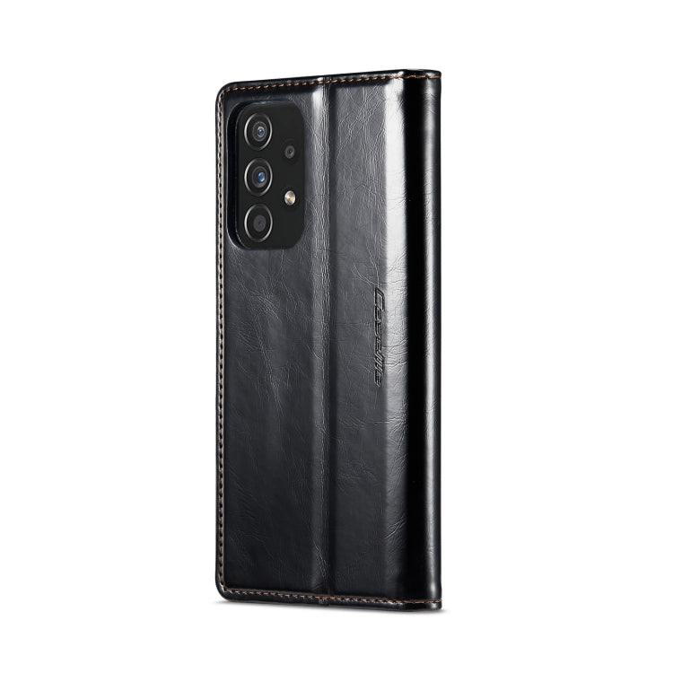 For Samsung Galaxy A52 CaseMe 003 Crazy Horse Texture Leather Phone Case