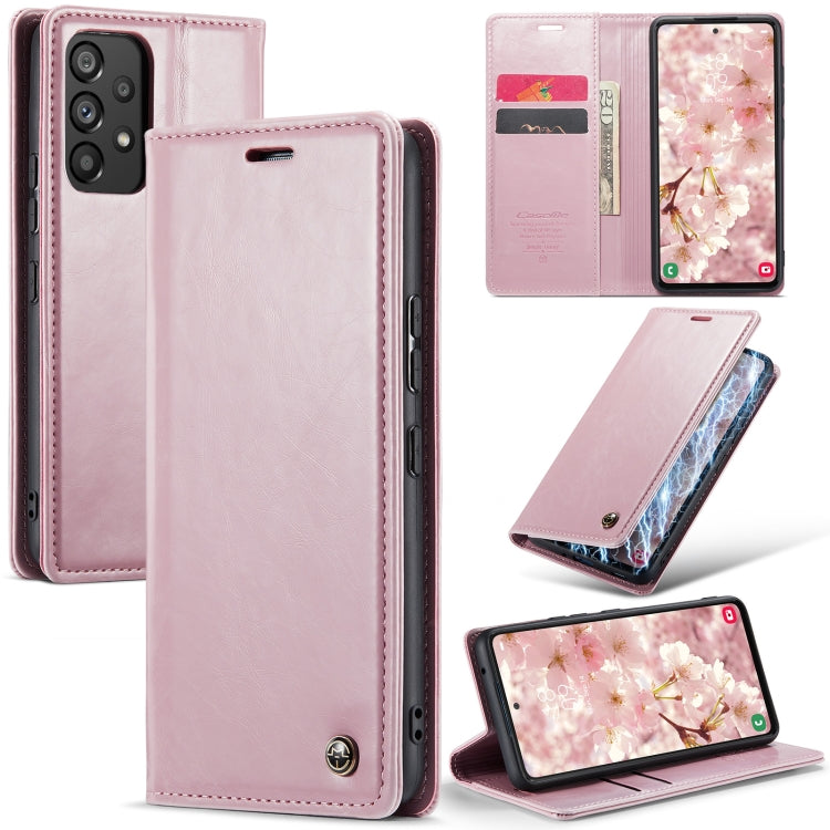 For Samsung Galaxy A53 CaseMe 003 Crazy Horse Texture Leather Phone Case