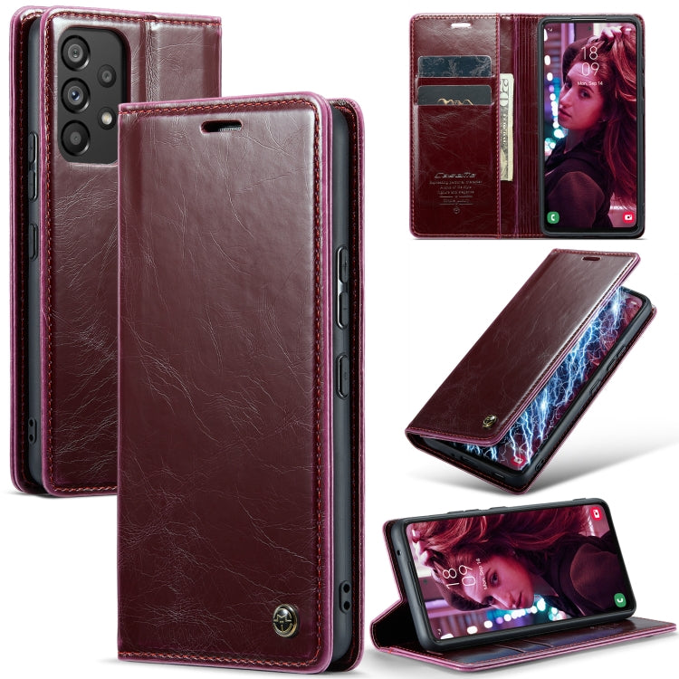 For Samsung Galaxy A53 CaseMe 003 Crazy Horse Texture Leather Phone Case