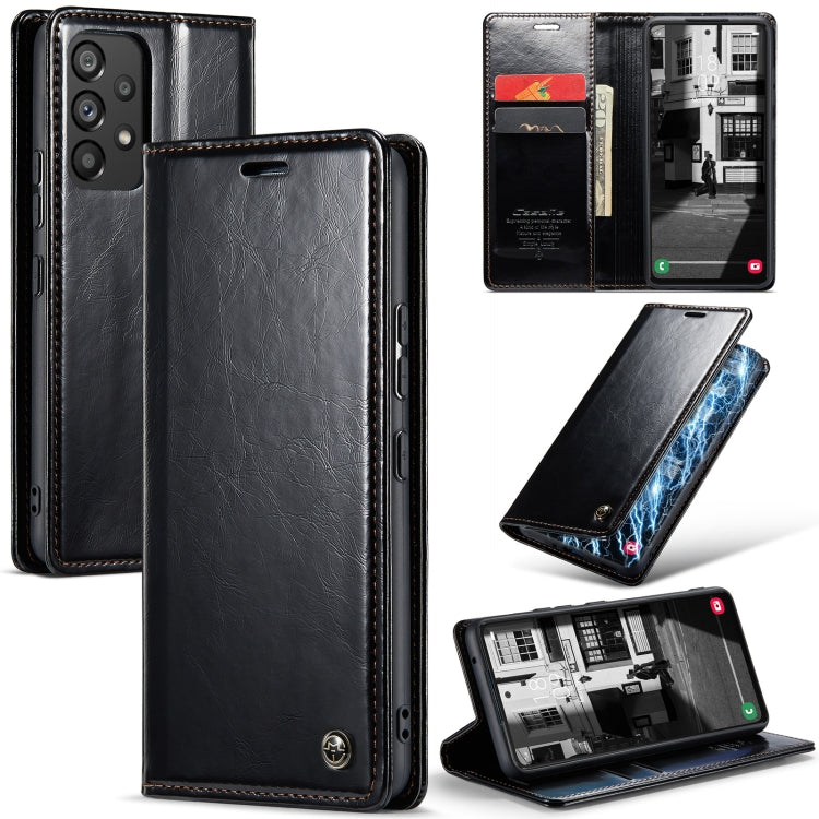 For Samsung Galaxy A53 CaseMe 003 Crazy Horse Texture Leather Phone Case