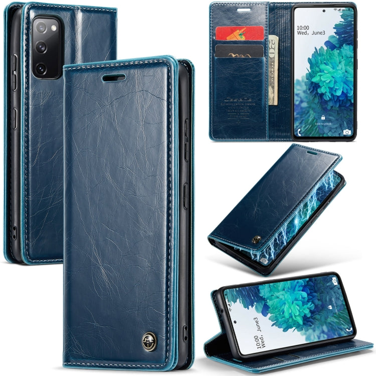 For Samsung Galaxy S20 FE CaseMe 003 Crazy Horse Texture Leather Phone Case