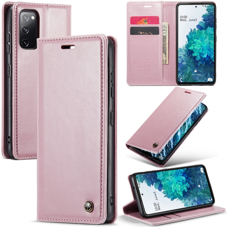 For Samsung Galaxy S20 FE CaseMe 003 Crazy Horse Texture Leather Phone Case