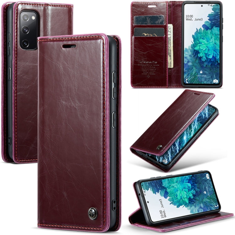 For Samsung Galaxy S20 FE CaseMe 003 Crazy Horse Texture Leather Phone Case