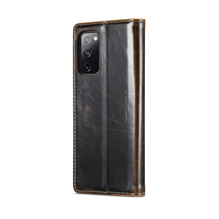 For Samsung Galaxy S20 FE CaseMe 003 Crazy Horse Texture Leather Phone Case