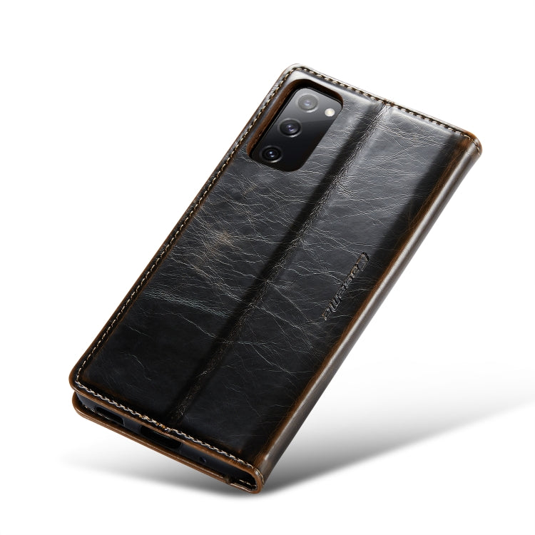 For Samsung Galaxy S20 FE CaseMe 003 Crazy Horse Texture Leather Phone Case
