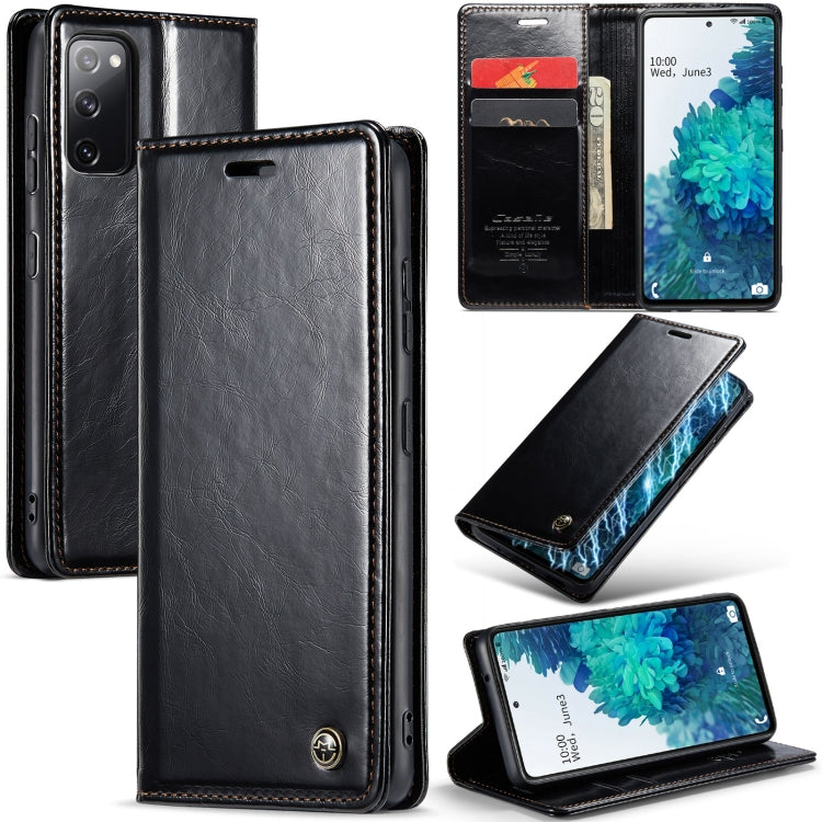 For Samsung Galaxy S20 FE CaseMe 003 Crazy Horse Texture Leather Phone Case