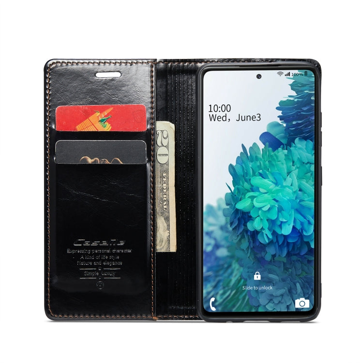 For Samsung Galaxy S20 FE CaseMe 003 Crazy Horse Texture Leather Phone Case