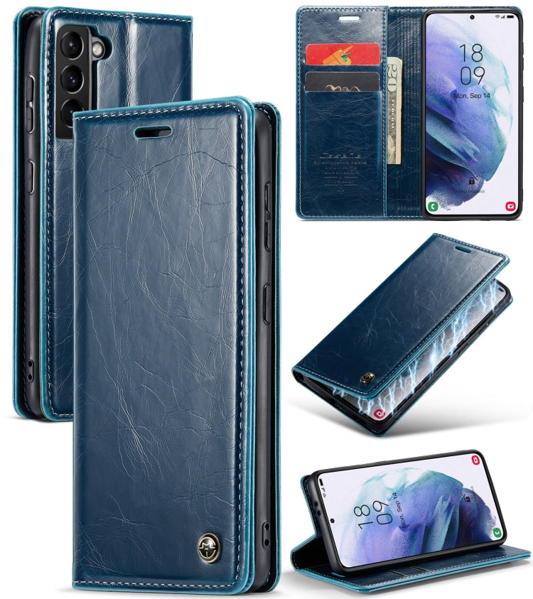 For Samsung Galaxy S21 5G CaseMe 003 Crazy Horse Texture Leather Phone Case