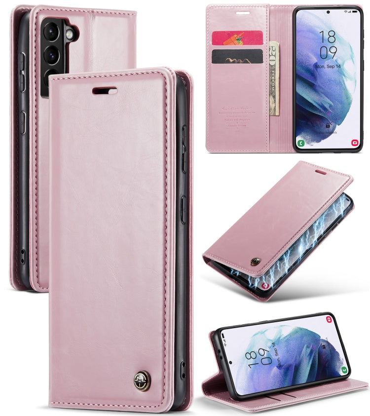 For Samsung Galaxy S21 5G CaseMe 003 Crazy Horse Texture Leather Phone Case