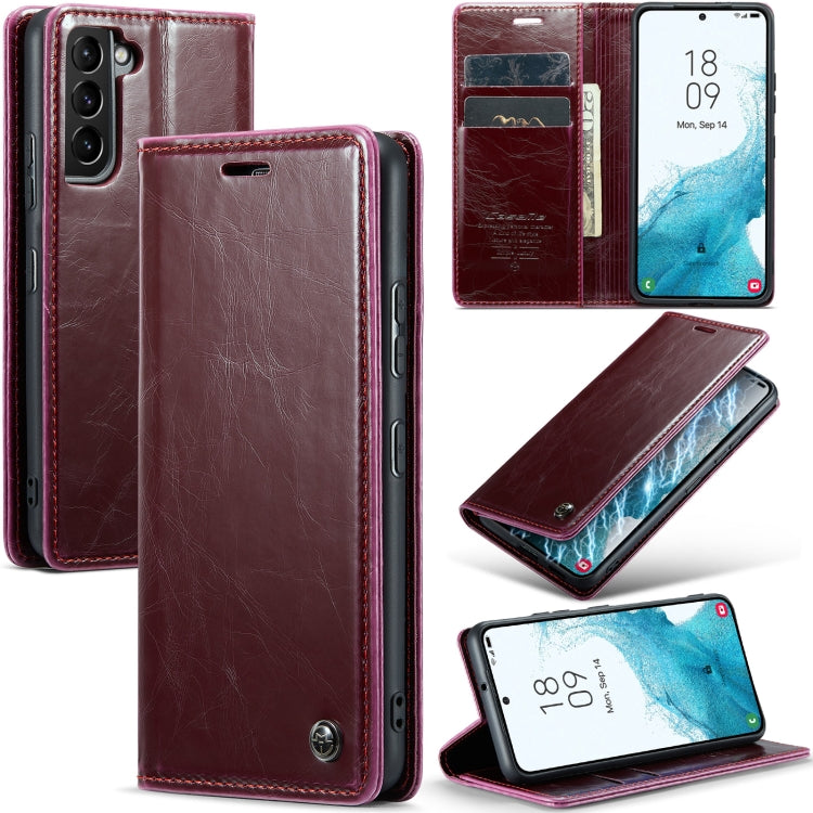 For Samsung Galaxy S22 5G CaseMe 003 Crazy Horse Texture Leather Phone Case