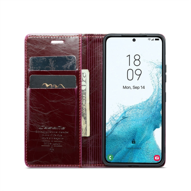 For Samsung Galaxy S22 5G CaseMe 003 Crazy Horse Texture Leather Phone Case