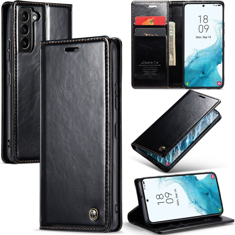 For Samsung Galaxy S22 5G CaseMe 003 Crazy Horse Texture Leather Phone Case