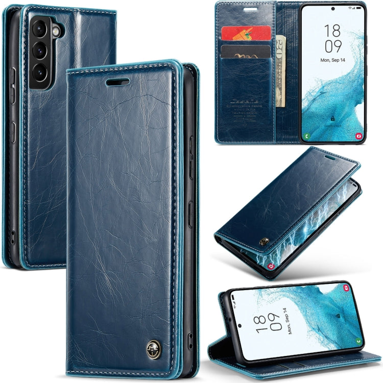 For Samsung Galaxy S22+ 5G CaseMe 003 Crazy Horse Texture Leather Phone Case