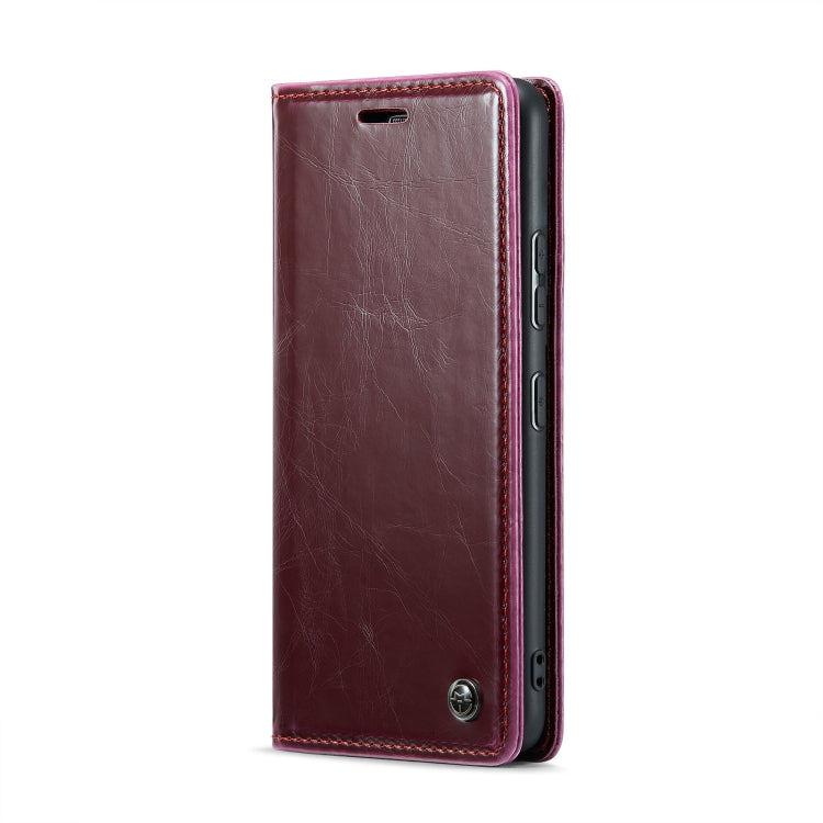 For Samsung Galaxy S22+ 5G CaseMe 003 Crazy Horse Texture Leather Phone Case