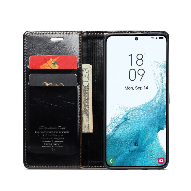 For Samsung Galaxy S22+ 5G CaseMe 003 Crazy Horse Texture Leather Phone Case