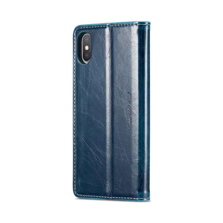 For iPhone XS CaseMe 003 Crazy Horse Texture Leather Phone Case