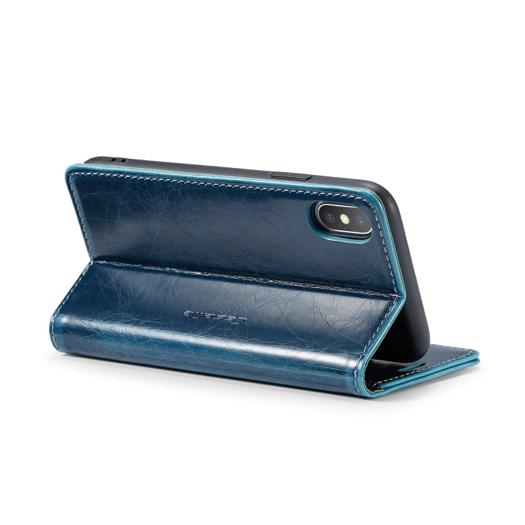 For iPhone XS CaseMe 003 Crazy Horse Texture Leather Phone Case