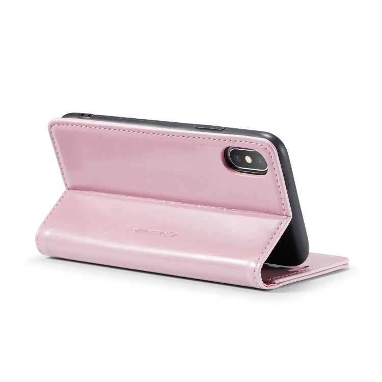 For iPhone XS CaseMe 003 Crazy Horse Texture Leather Phone Case