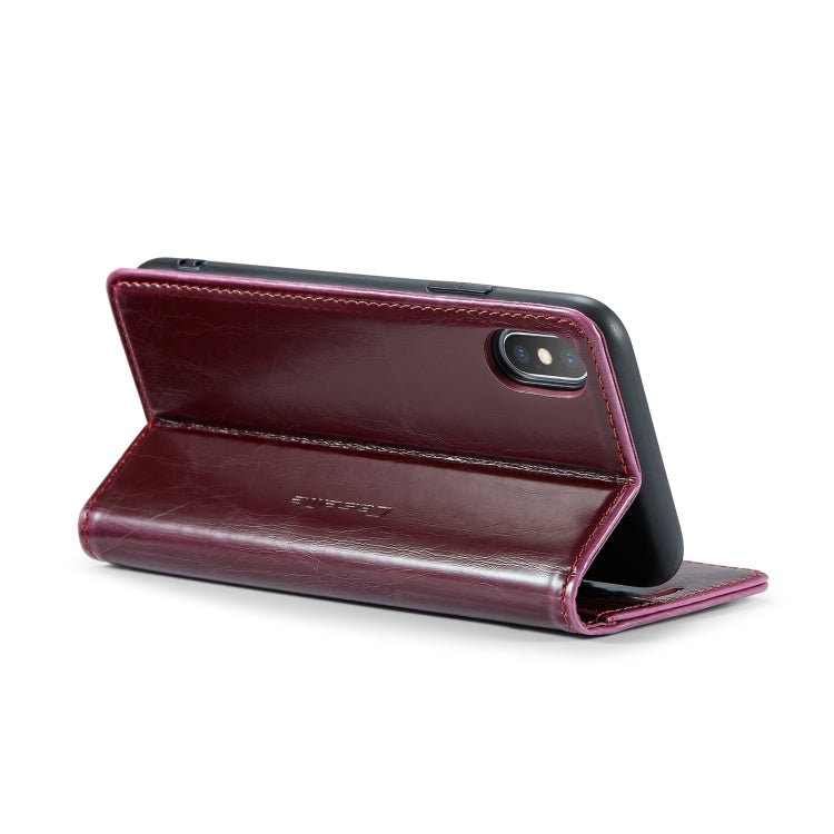 For iPhone XS CaseMe 003 Crazy Horse Texture Leather Phone Case