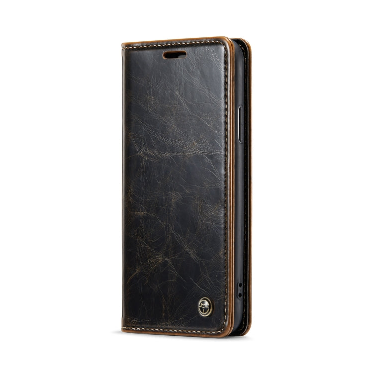 For iPhone XS CaseMe 003 Crazy Horse Texture Leather Phone Case