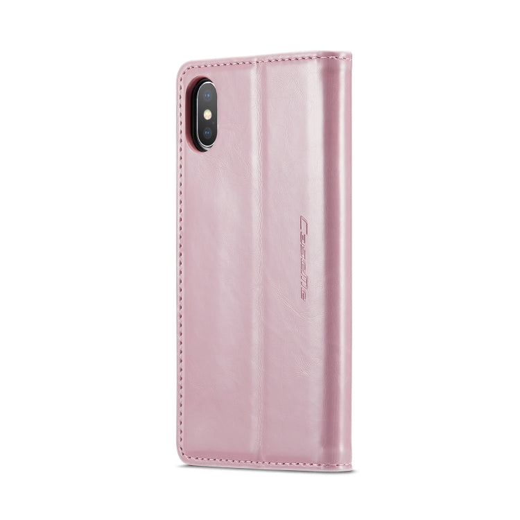 For iPhone XS Max CaseMe 003 Crazy Horse Texture Leather Phone Case