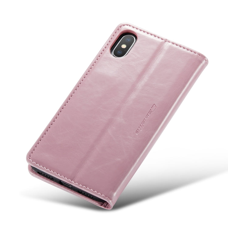 For iPhone XS Max CaseMe 003 Crazy Horse Texture Leather Phone Case