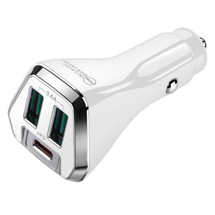 ACC-320PD 35W Dual USB+USB-C/Type-C Fast Charge Car Charger