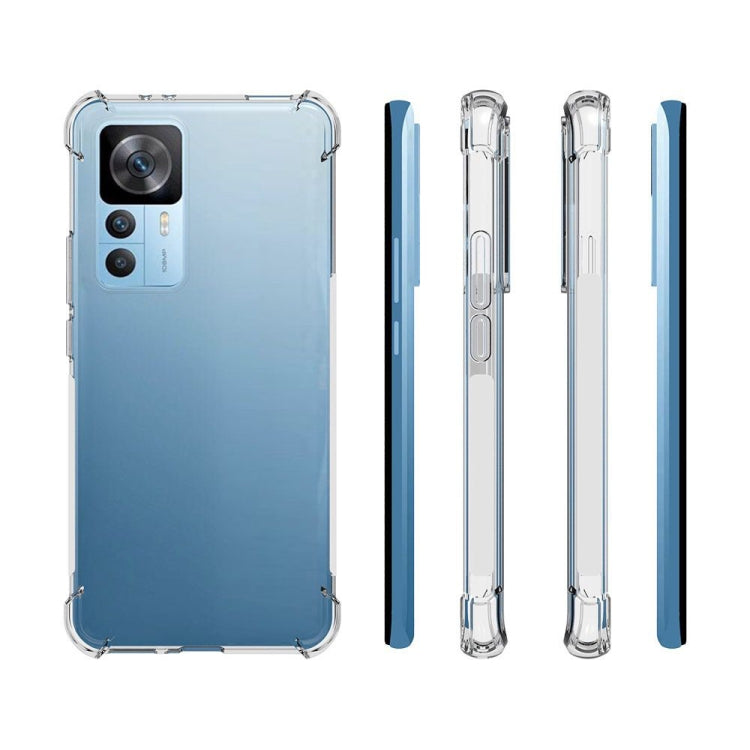 For Xiaomi 12T / 12T Pro / Redmi K50 Ultra Shockproof Non-slip Thickening TPU Phone Case(Transparent)