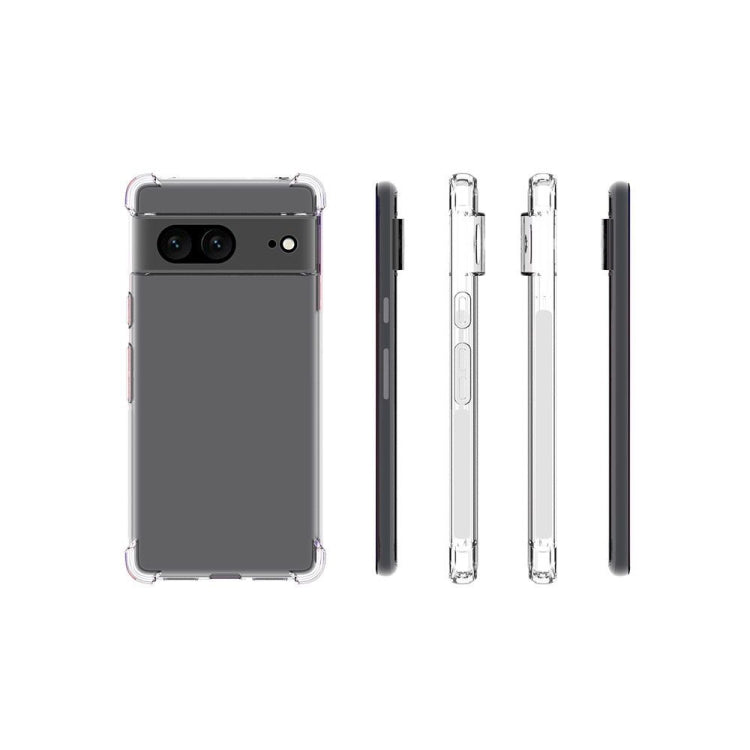 For Google Pixel 7 Shockproof Non-slip Thickening TPU Phone Case(Transparent)