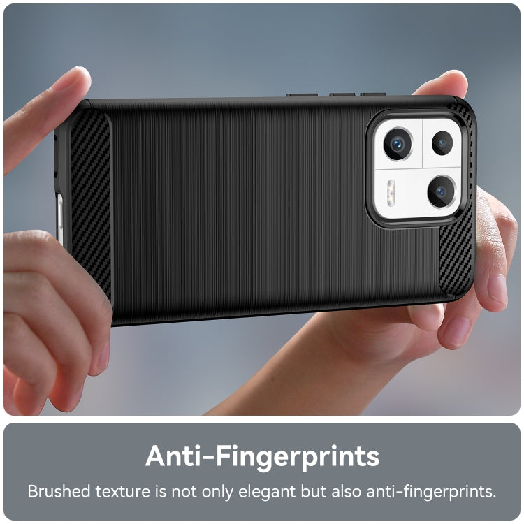 For Xiaomi 13 Brushed Texture Carbon Fiber TPU Phone Case
