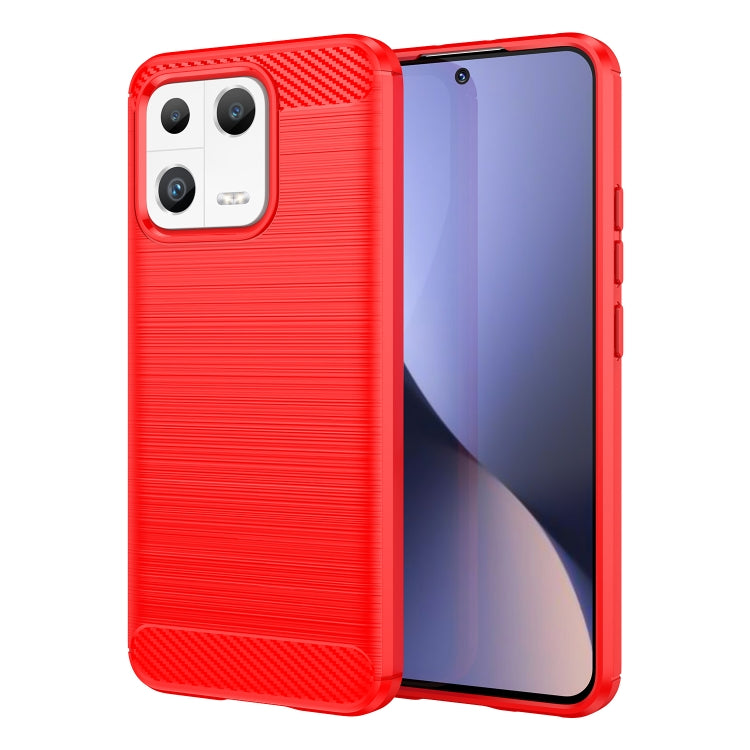 For Xiaomi 13 Brushed Texture Carbon Fiber TPU Phone Case