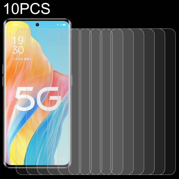 For OPPO A1 Pro / Reno8 T 5G 10pcs 0.26mm 9H 2.5D Tempered Glass Film