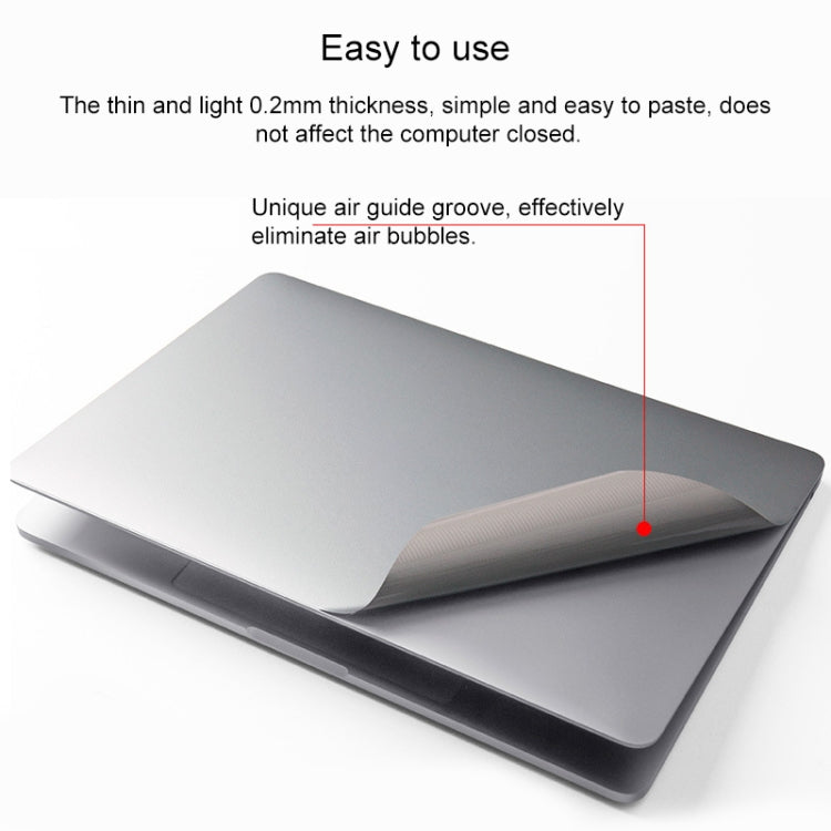 For MacBook Retina 12 inch A1534 4 in 1 Upper Cover Film + Bottom Cover Film + Full-support Film + Touchpad Film Laptop Body Protective Film Sticker