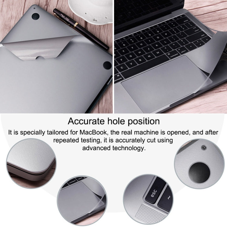 For MacBook Pro Retina 15.4 inch A1398 4 in 1 Upper Cover Film + Bottom Cover Film + Full-support Film + Touchpad Film Laptop Body Protective Film Sticker