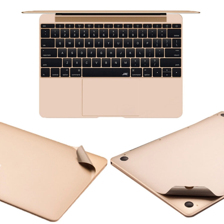 For MacBook Pro 15.4 inch A1286 (with Optical Drive) 4 in 1 Upper Cover Film + Bottom Cover Film + Full-support Film + Touchpad Film Laptop Body Protective Film Sticker
