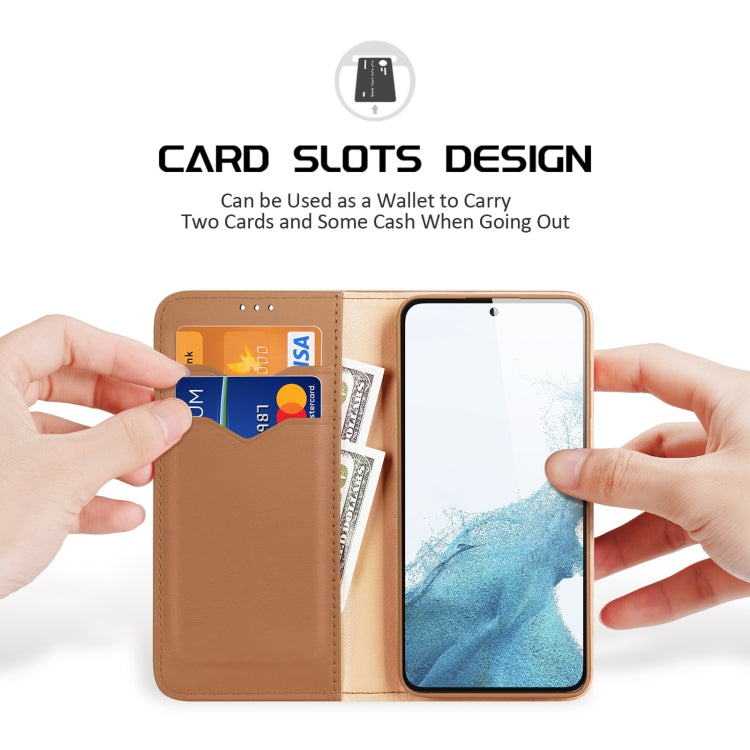 For Samsung Galaxy S23 5G DUX DUCIS Hivo Series Cowhide Texture Leather Phone Case