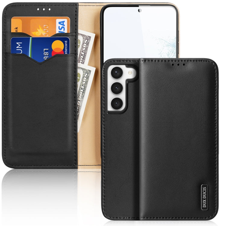 For Samsung Galaxy S23 5G DUX DUCIS Hivo Series Cowhide Texture Leather Phone Case