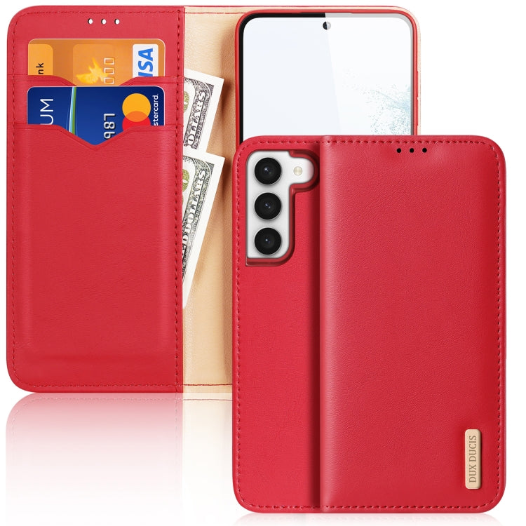For Samsung Galaxy S23+ 5G DUX DUCIS Hivo Series Cowhide Texture Leather Phone Case