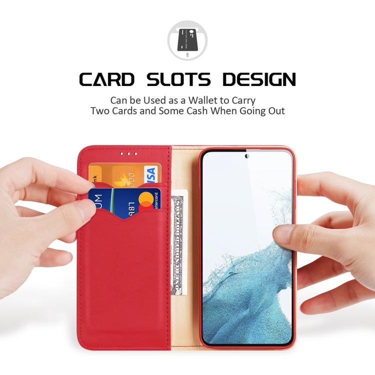 For Samsung Galaxy S23+ 5G DUX DUCIS Hivo Series Cowhide Texture Leather Phone Case