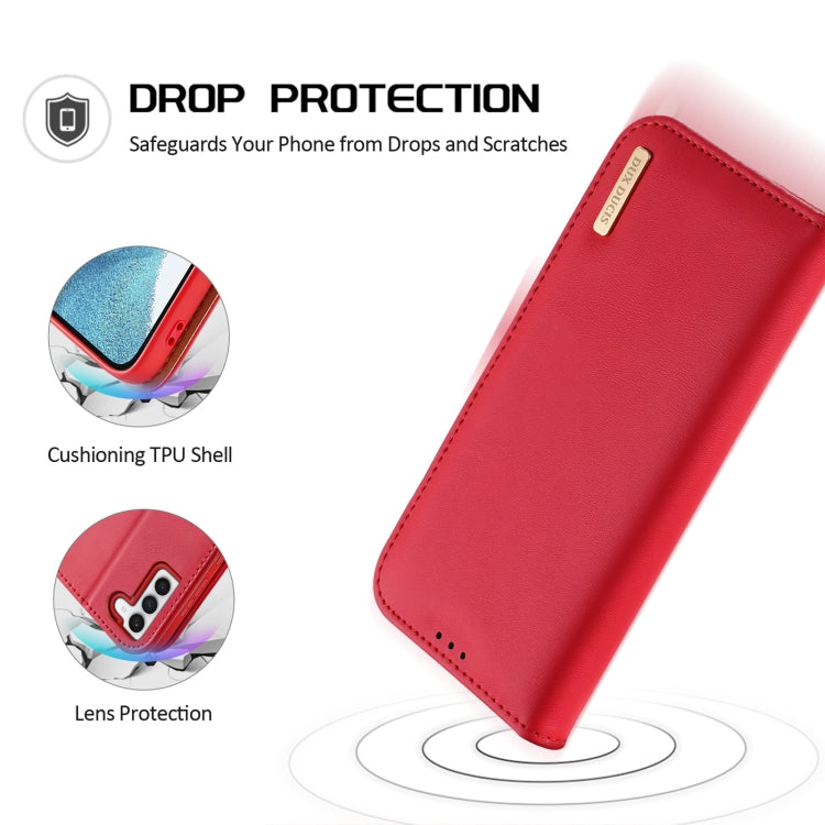 For Samsung Galaxy S23+ 5G DUX DUCIS Hivo Series Cowhide Texture Leather Phone Case