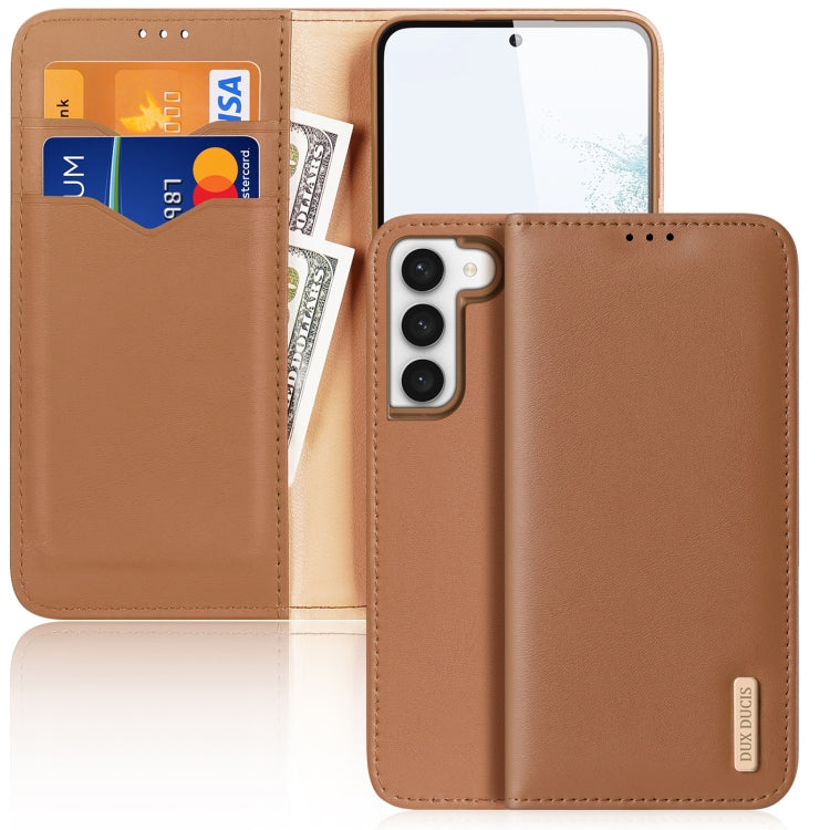 For Samsung Galaxy S23+ 5G DUX DUCIS Hivo Series Cowhide Texture Leather Phone Case