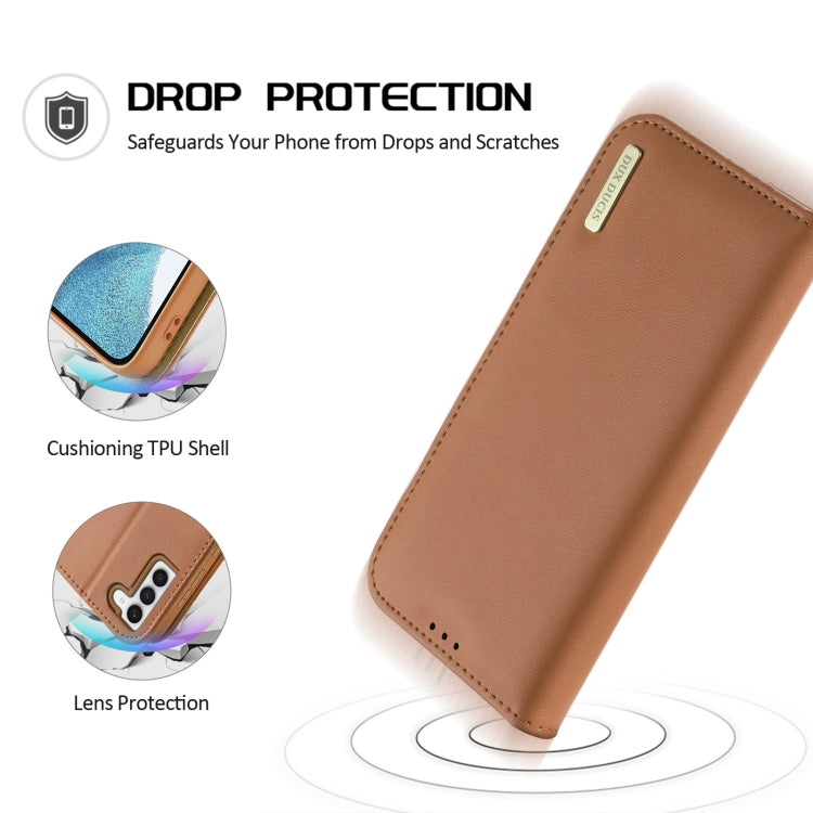 For Samsung Galaxy S23+ 5G DUX DUCIS Hivo Series Cowhide Texture Leather Phone Case