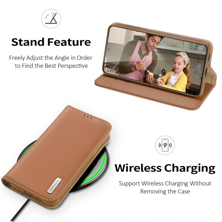 For Samsung Galaxy S23+ 5G DUX DUCIS Hivo Series Cowhide Texture Leather Phone Case