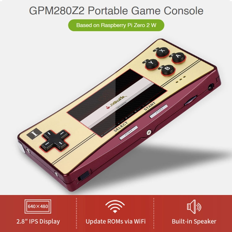 Waveshare GPM280 WiFi Portable Game Console Base on Raspberry Pi Zero, 2W with 32GB TF Card