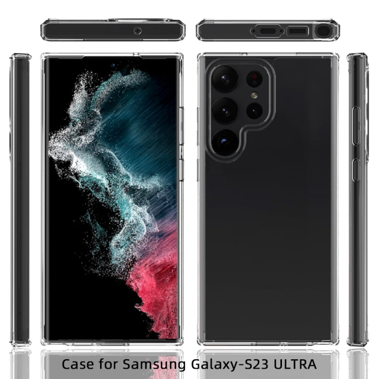 For Samsung Galaxy S23 Ultra 5G Scratchproof Acrylic TPU Phone Case(Transparent)