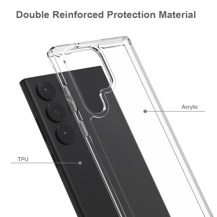 For Samsung Galaxy S23 Ultra 5G Scratchproof Acrylic TPU Phone Case(Transparent)